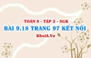 Bài 9.18 trang 97 Toán 8 Kết nối tri thức Tập 2
